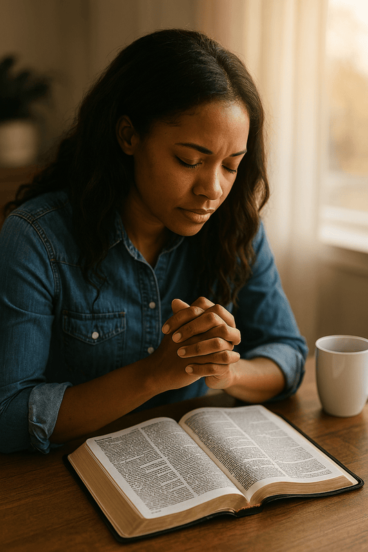 Christian life coaching session graphic for a 60-minute Discovery Call focused on goal setting, spiritual clarity, and personal growth through faith.