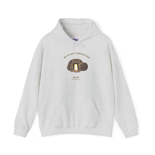 He Has Risen – Matthew 28:6 Unisex Christian Hoodie